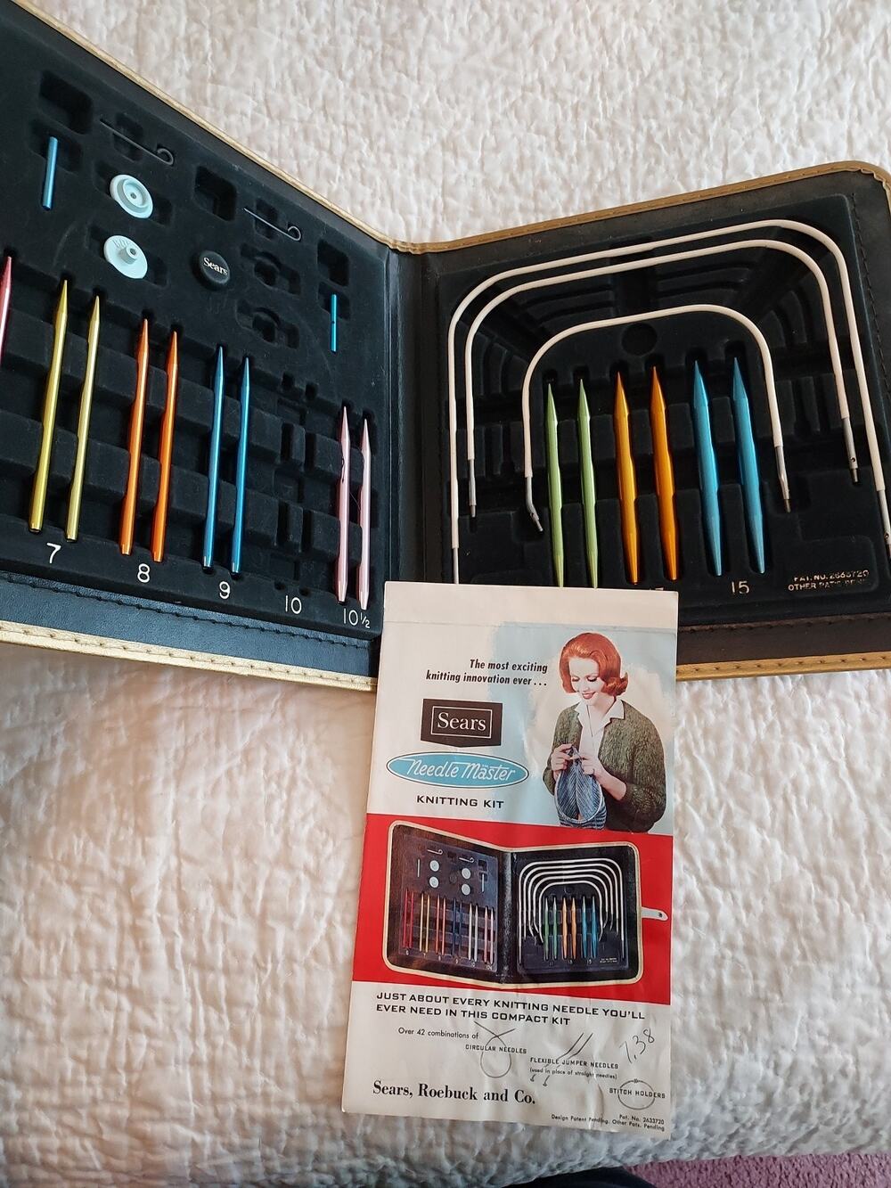 Vintage Sears Needlemaster kit NOT Complete Circle Knitting GUC w/ directions